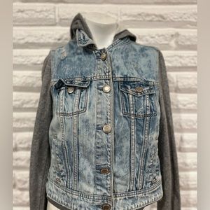 Sweater denim jacket